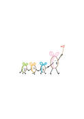 Une petite famille d'&oelig;ufs color&eacute;s &agrave; P&acirc;ques
